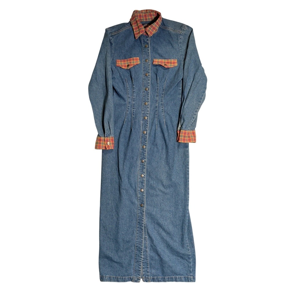 Vintage Paris Blues Duster Jacket Junior Size 9 Womens 6 USA Western Trench Coat